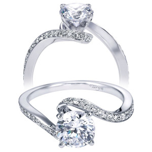 Taryn 14k White Gold Round Bypass Engagement Ring TE6975W44JJ