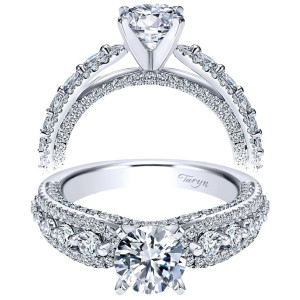 Taryn 14k White Gold Round Straight Engagement Ring TE6986W44JJ