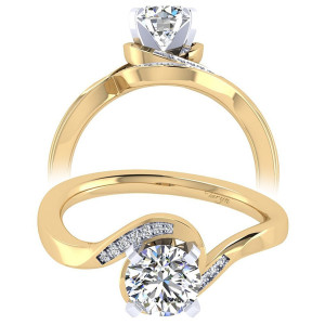 Taryn 14k Yellow Gold Round Bypass Engagement Ring TE7244M44JJ