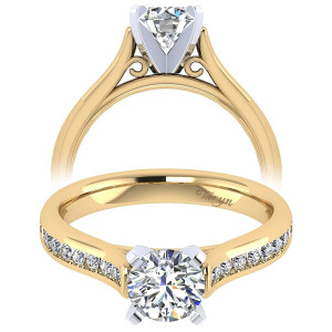 Taryn 14k Yellow Gold Round Straight Engagement Ring TE7443M44JJ