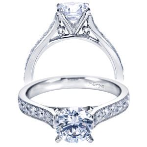 Taryn 14k White Gold Round Straight Engagement Ring TE7445W44JJ