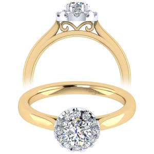 Taryn 14k Yellow Gold Round Halo Engagement Ring TE7497Y44JJ