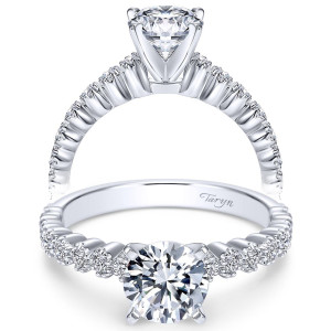 Taryn 14k White Gold Round Straight Engagement Ring TE7532W44JJ