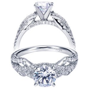 Taryn 14k White Gold Round Split Shank Engagement Ring TE7548W44JJ