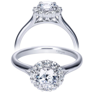 Taryn 14k White Gold Round Halo Engagement Ring TE7809W44JJ