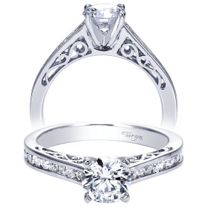 Taryn 14k White Gold Round Straight Engagement Ring TE7898W44JJ