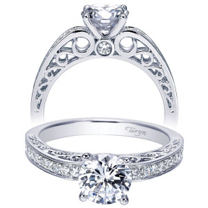 Taryn 14k White Gold Round Straight Engagement Ring TE7903W44JJ