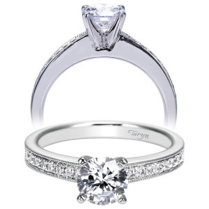 Taryn 14k White Gold Round Straight Engagement Ring TE7981W44JJ