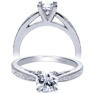 Taryn 14k White Gold Round Straight Engagement Ring TE8027W44JJ