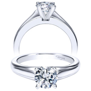 Taryn 14k White Gold Round Solitaire Engagement Ring TE8075W4JJJ
