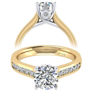 Taryn 14k Yellow/White Gold Round Straight Engagement Ring TE8191M44JJ