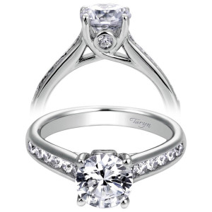 Taryn 14k White Gold Round Straight Engagement Ring TE8191W44JJ