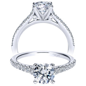 Taryn 14k White Gold Round Straight Engagement Ring TE8219W44JJ