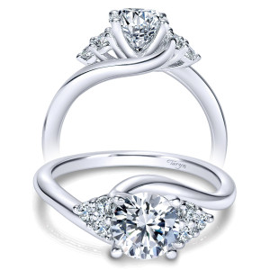 Taryn 14k White Gold Round Bypass Engagement Ring TE8951W44JJ