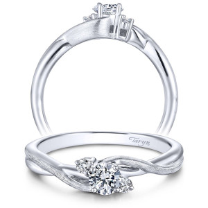 Taryn 14k White Gold Round Bypass Engagement Ring TE910077W44JJ