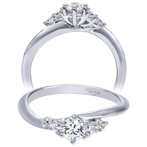 Taryn 14k White Gold Round Bypass Engagement Ring TE910172W44JJ