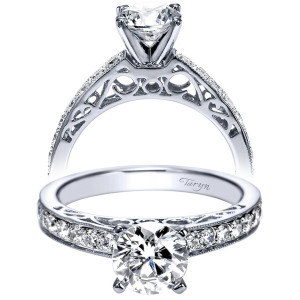 Taryn 14k White Gold Round Straight Engagement Ring TE94175W44JJ