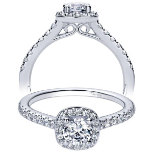 Taryn 14k White Gold Round Halo Engagement Ring TE9498W44JJ