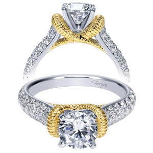 Taryn 14k Yellow/White Gold Round Straight Engagement Ring TE9533M44JJ