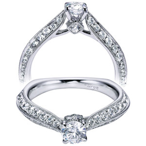 Taryn 14k White Gold Round Straight Engagement Ring TE96094W44JJ