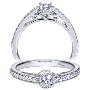 Taryn 14k White Gold Round Halo Engagement Ring TE97761W44JJ