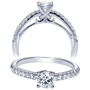 Taryn 14k White Gold Round Straight Engagement Ring TE98565W44JJ