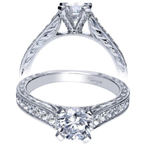Taryn 14k White Gold Round Straight Engagement Ring TE98600W44JJ