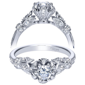 Taryn 14k White Gold Round Straight Engagement Ring TE98621W44JJ