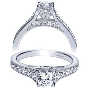 Taryn 14k White Gold Round Straight Engagement Ring TE98627W44JJ
