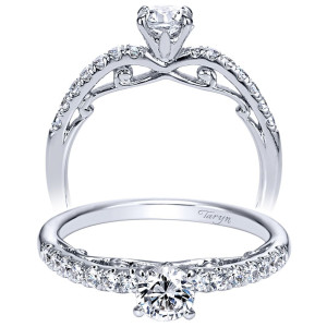 Taryn 14k White Gold Round Straight Engagement Ring TE98701W44JJ