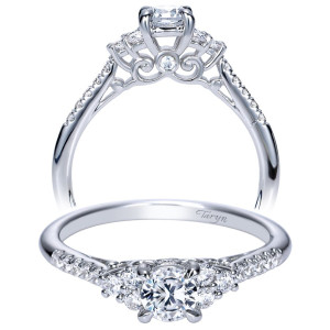 Taryn 14k White Gold Round Straight Engagement Ring TE98722W44JJ