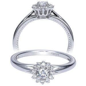 Taryn 14k White Gold Round Halo Engagement Ring TE98729W44JJ