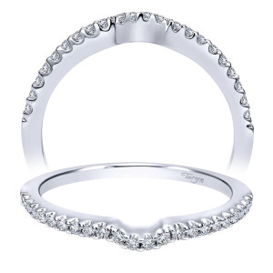 Taryn 14 Karat White Gold Curved Wedding Band TW10002W44JJ
