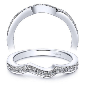 Taryn 14 Karat White Gold Matching Curved Wedding Band TW10013W44JJ