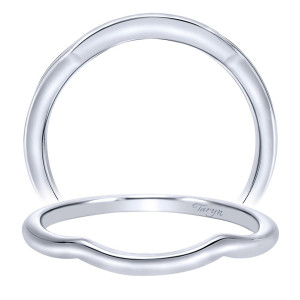 Taryn 14 Karat White Gold Curved Wedding Band TW10077W4JJJ
