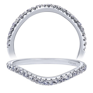 Taryn 14 Karat White Gold Curved Wedding Band TW10102W44JJ