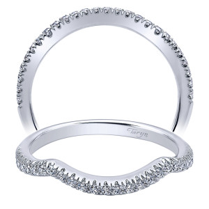 Taryn 14 Karat White Gold Curved Wedding Band TW10111W44JJ