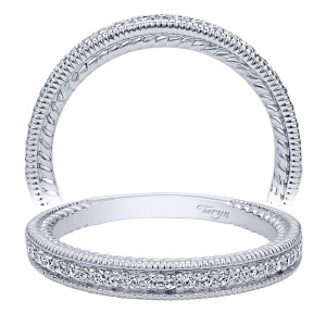 Taryn 14 Karat White Gold Straight Matching Wedding Band TW10114W44JJ