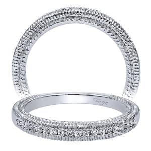 Taryn 14 Karat White Gold Straight Wedding Band TW10122W44JJ