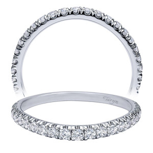 Taryn 14 Karat White Gold Curved Wedding Band TW10148W44JJ