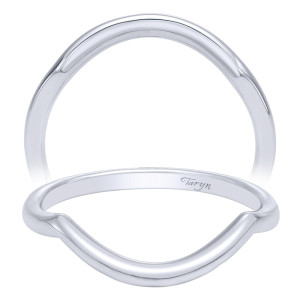 Taryn 14 Karat White Gold Curved Wedding Band TW10154W4JJJ