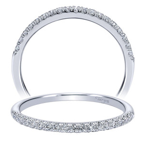 Taryn 14 Karat White Gold Curved Wedding Band TW10160W44JJ