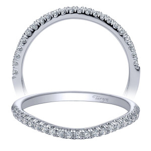 Taryn 14 Karat White Gold Curved Wedding Band TW10161W44JJ