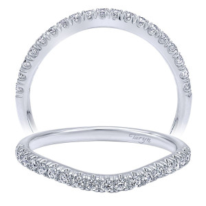 Taryn 14 Karat White Gold Curved Wedding Band TW10168W44JJ