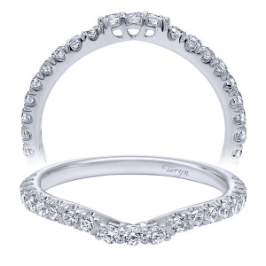 Taryn 14 Karat White Gold Matching Curved Wedding Band TW10178W44JJ