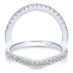 Taryn 14 Karat White Gold Matching Curved Wedding Band TW10180W44JJ