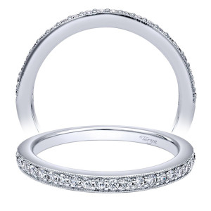Taryn 14 Karat White Gold Straight Wedding Band TW10190W44JJ