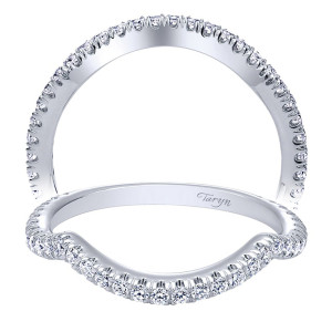 Taryn 14 Karat White Gold Matching Curved Wedding Band TW10192W44JJ
