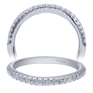 Taryn 14 Karat White Gold Matching Curved Wedding Band TW10195W44JJ