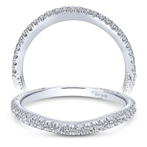 Taryn 14 Karat White Gold Curved Wedding Band TW10218W44JJ